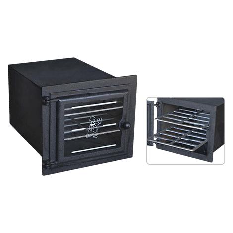 FORNO PEQUENO FRENTE DE VIDRO DE FERRO FUNDIDO